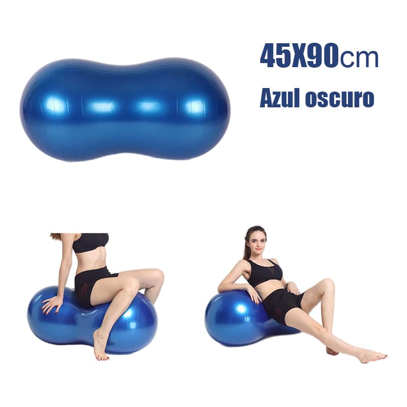 90X45cm azul oscuro bola de yoga de almendra.